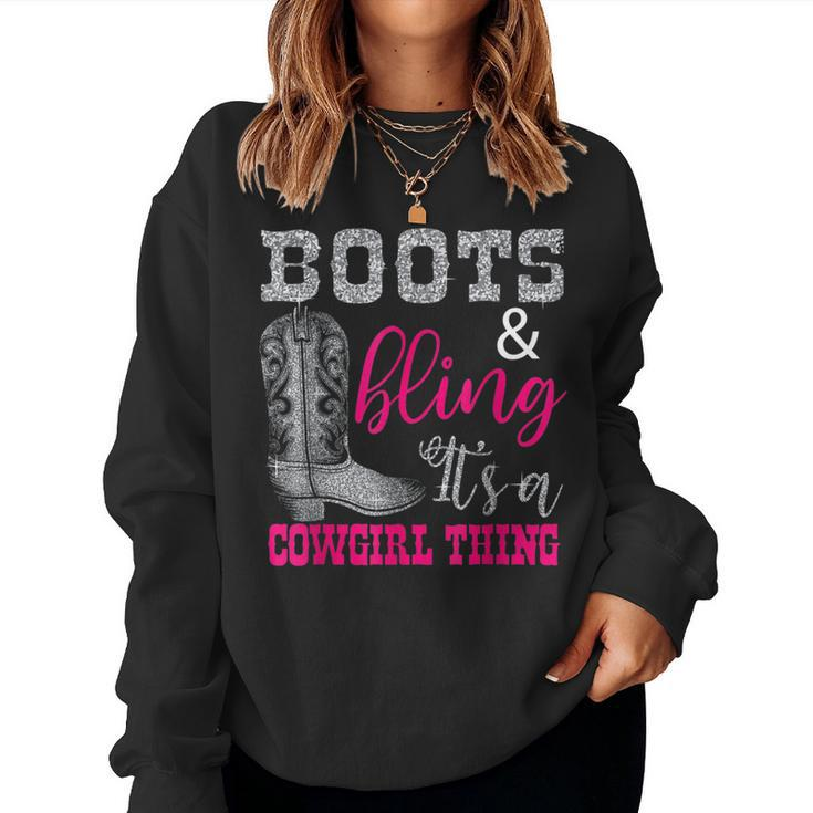 Cowgirl Boots Bling T Women Sweatshirt