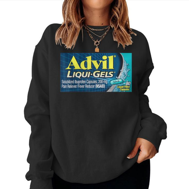 Nurse Pharmacy Halloween Costume Advil Liquid Gels Women Sweatshirt