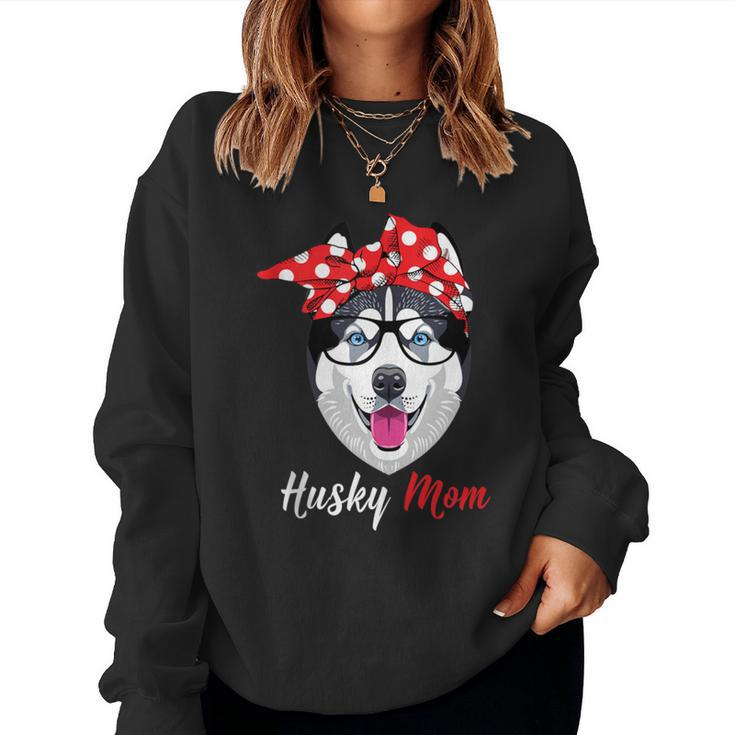 Siberian Husky Mom For Dogs Lovers Women Sweatshirt