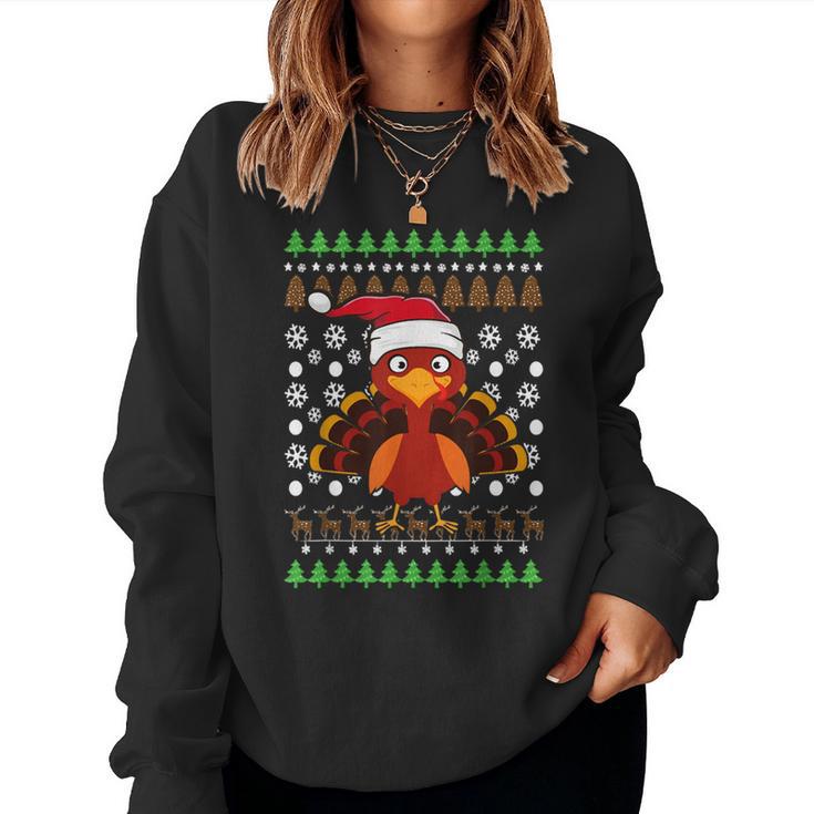 Turkey Thanksgiving Turkey Ugly Christmas Sweater Women Sweatshirt