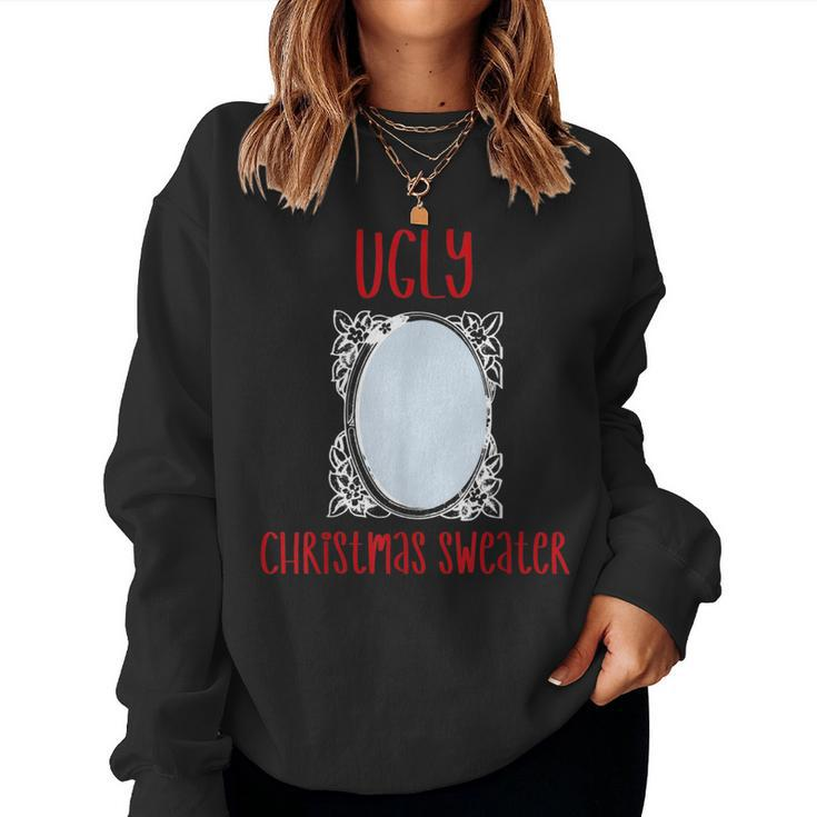 Ugly Christmas Sweater With Mirror Graphic Women Sweatshirt