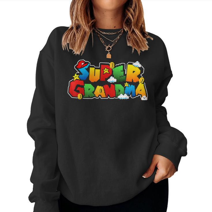 Gamer Super Grandma Funny Gamer Gifts For Grandma  Women Sweatshirt