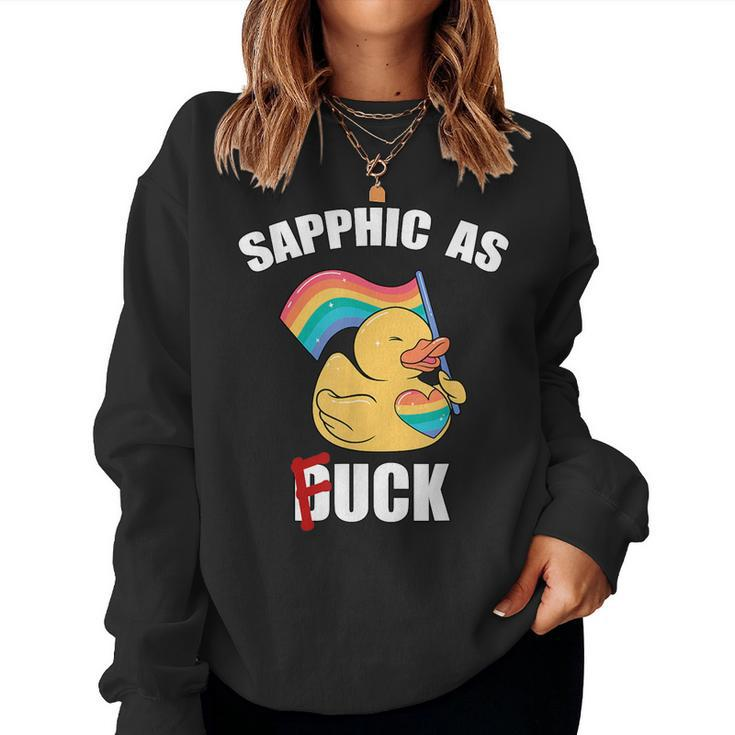 Gay Af Sapphic As Fuck Women Men Lgbt Pride Equality Lesbian Women Sweatshirt