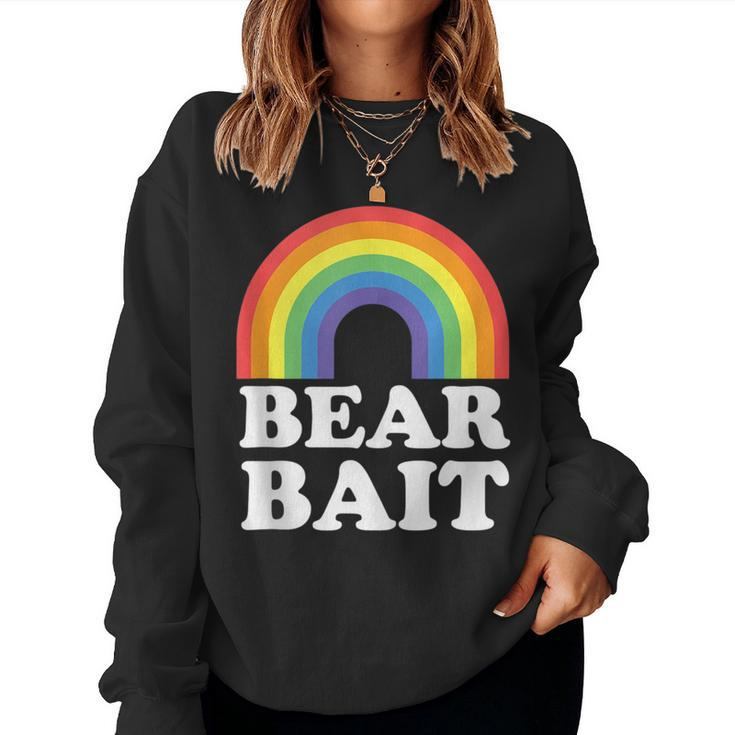 Gay Bear Bait Rainbow Lgbt Women Sweatshirt