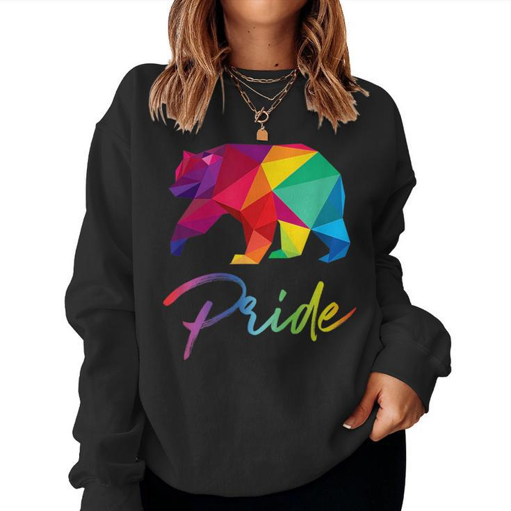 Gay Bear Pride Bears Lgbt Rainbow Flag Grizzly Women Sweatshirt