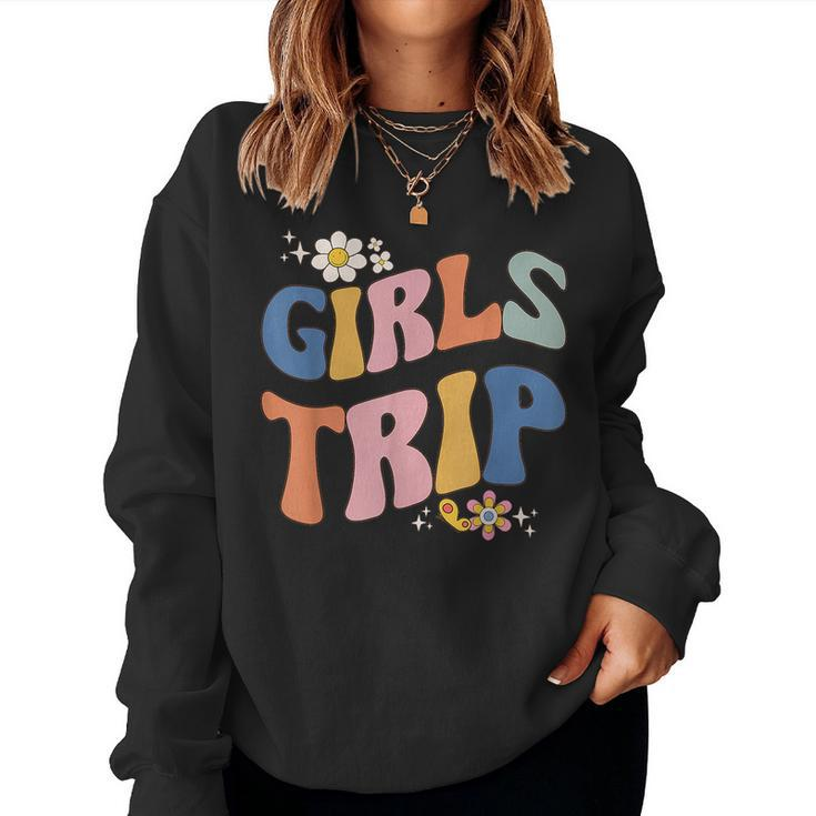 Girls Trip 2023 Making Memories Flower Matching Vacation Women Sweatshirt