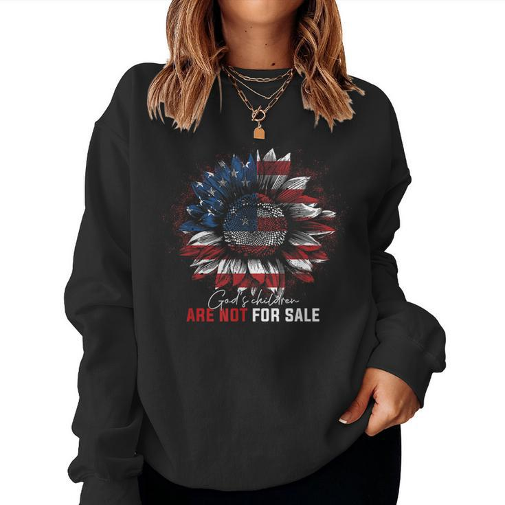 Gods Children Are Not For Sale American Flag Men Women Women Sweatshirt