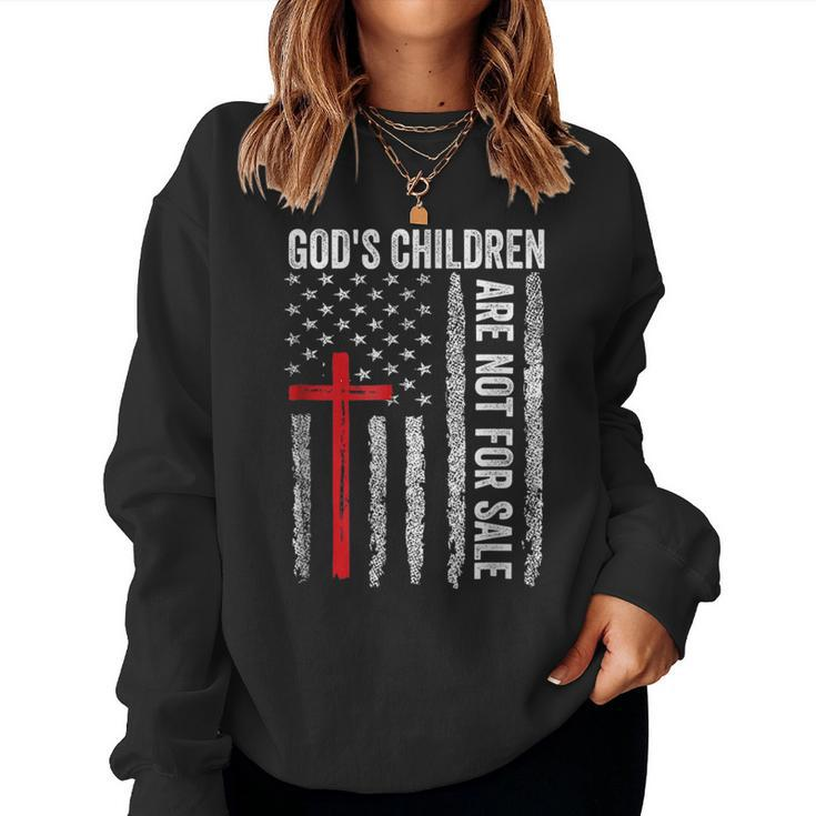 Gods Children Are Not For Sale Vintage Gods Children Quote  Women Sweatshirt