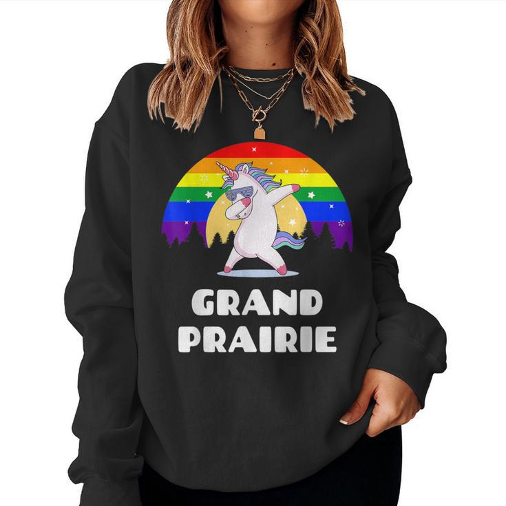 Grand Prairie Texas Lgbtq Gay Pride Rainbow Women Sweatshirt