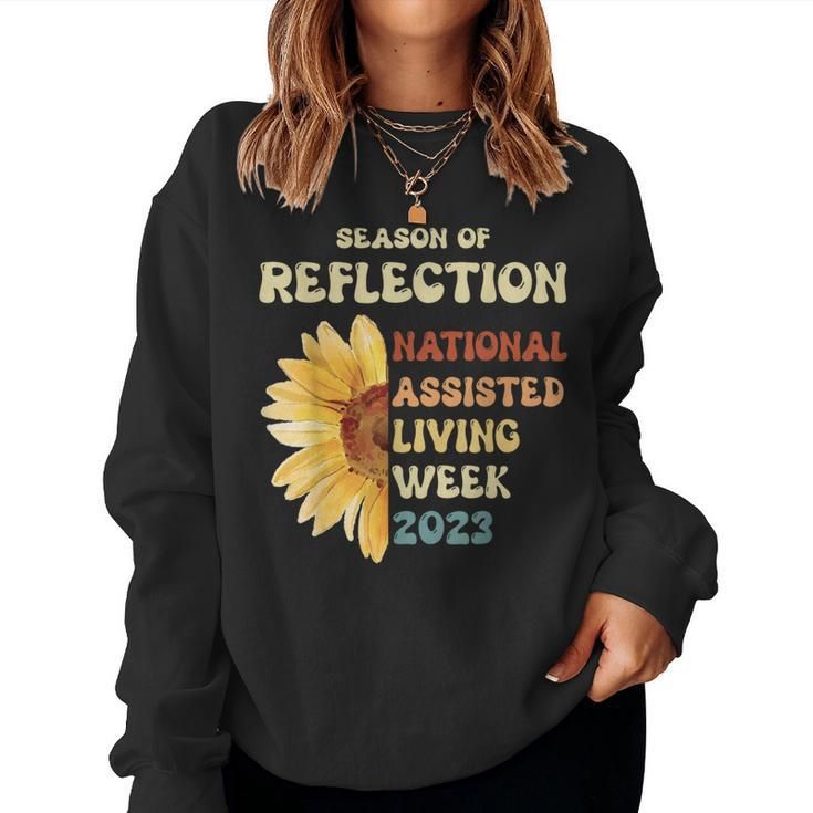 Groovy National Assisted Living Week 2023 Retro Vintage Women Sweatshirt