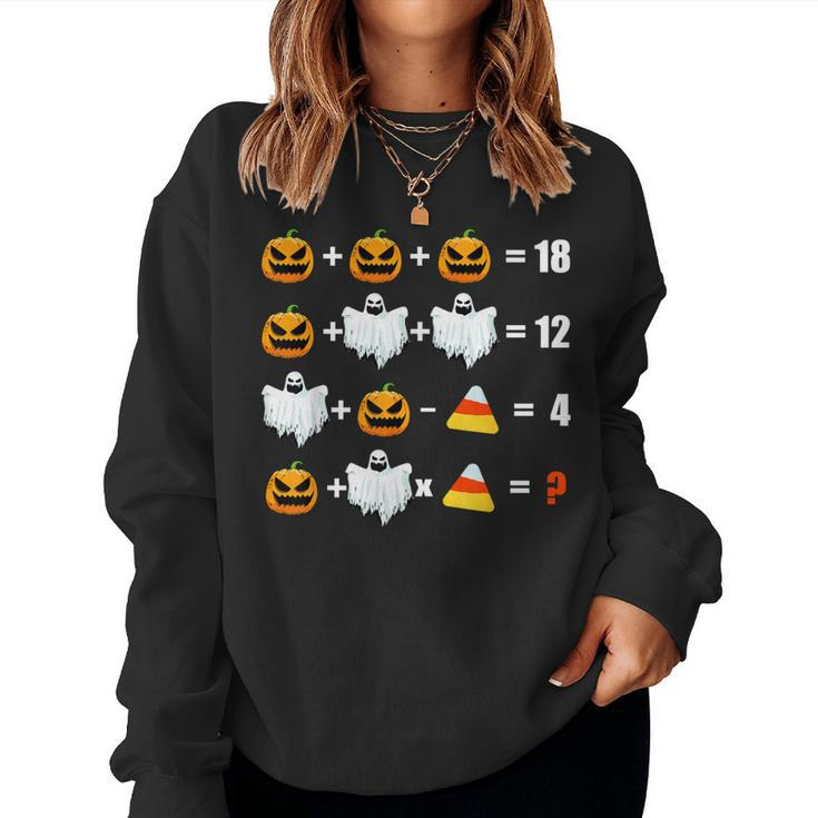 Halloween Order Of Operations Math Halloween Teacher Pumpkin Women Sweatshirt