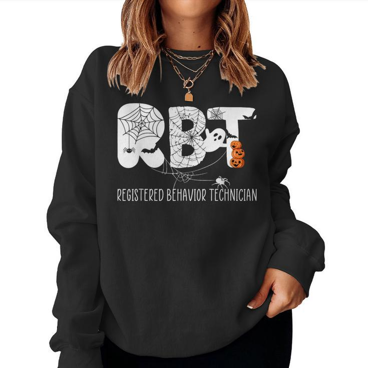 Halloween Rbt Fall Aba Therapy Therapy Halloween Registered Women Sweatshirt
