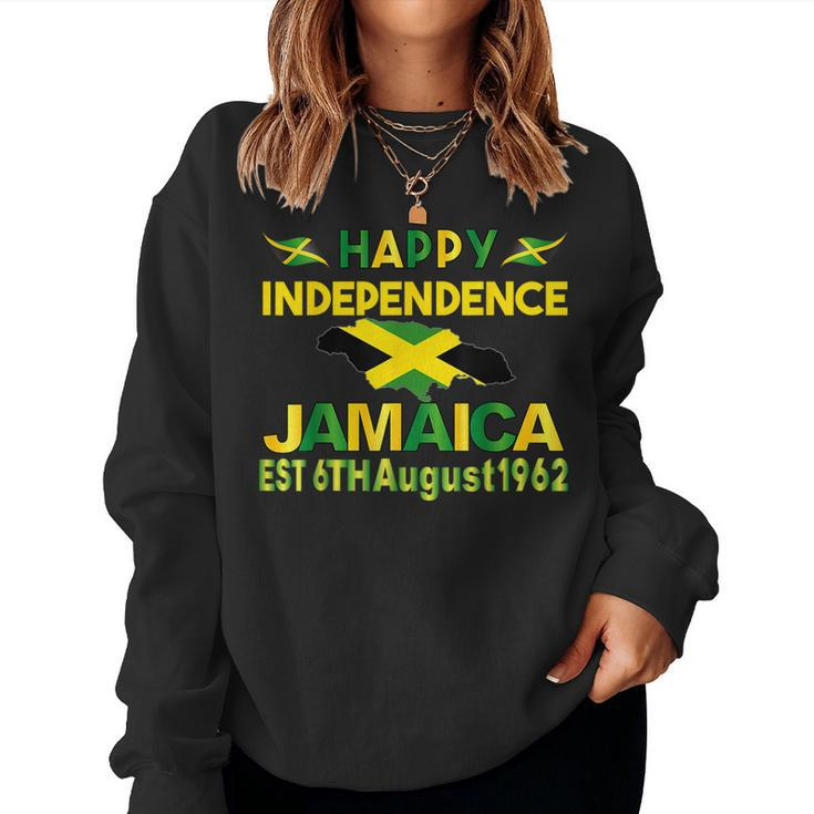 Happy Independence Jamaica Day Jamaican Flag 1962 Women Jamaican Flag Sweatshirt