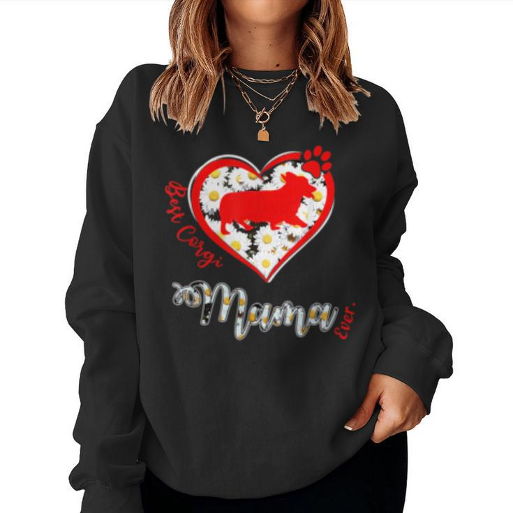 Heart Dog Best Corgi Mama Women Sweatshirt