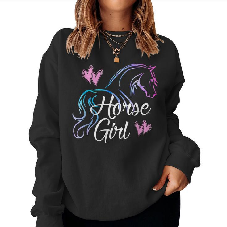 Horse Girl Equestrian Rider N Tween Kid Horse Lover Women Sweatshirt
