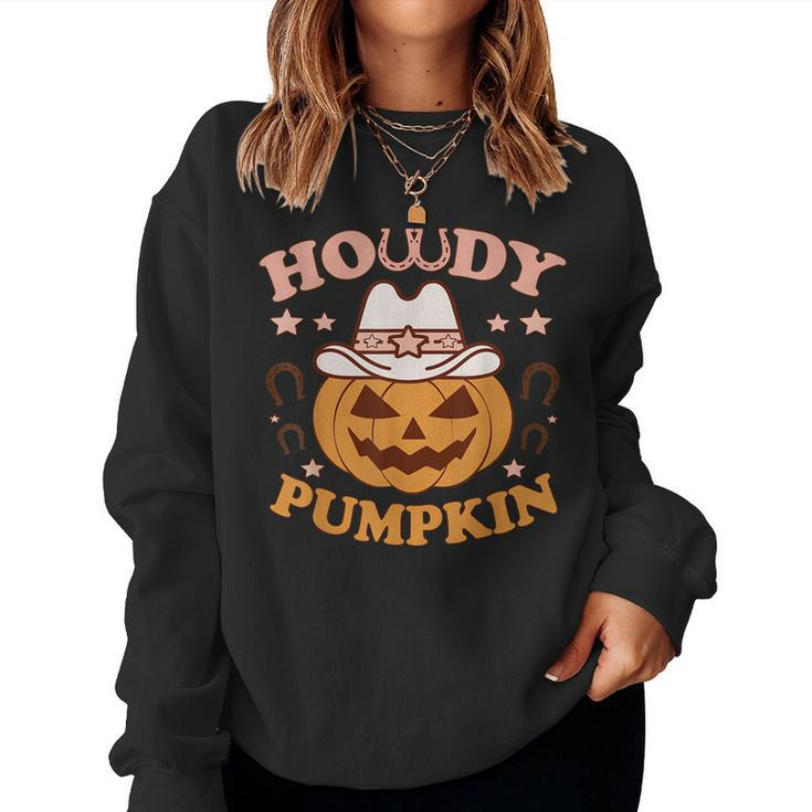 Howdy Pumpkin Rodeo Western Country Fall Southern Halloween Halloween Women Sweatshirt
