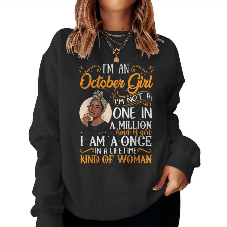 I'm An October Girl Black Libra Birthday Women Sweatshirt