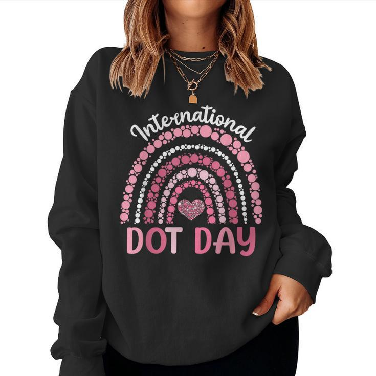 International Dot Day Rainbow Happy Dot Day 2023 Women Sweatshirt