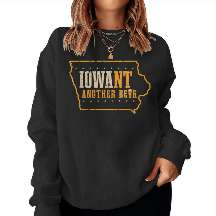 Iowa State Map I Want Another Beer Drinking Drinking s Women Sweatshirt