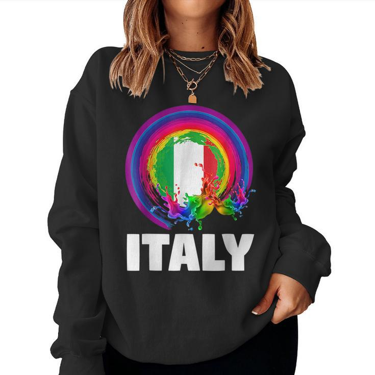 Italy Lgbt Gay Pride Rainbow Flag Women Sweatshirt