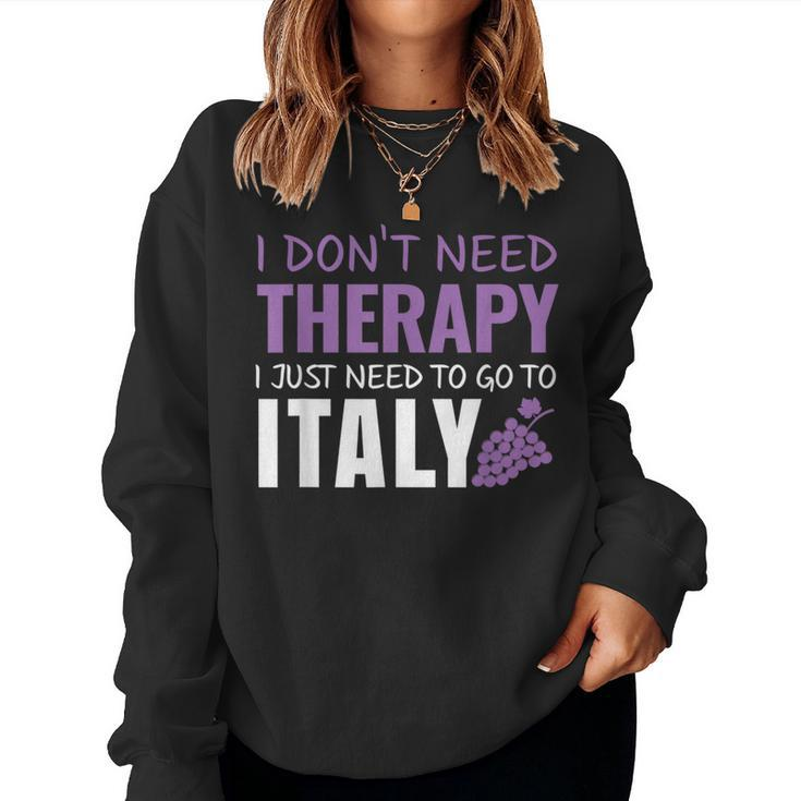 Italy Souvenir Women Men Italian Wine Lovers Women Sweatshirt