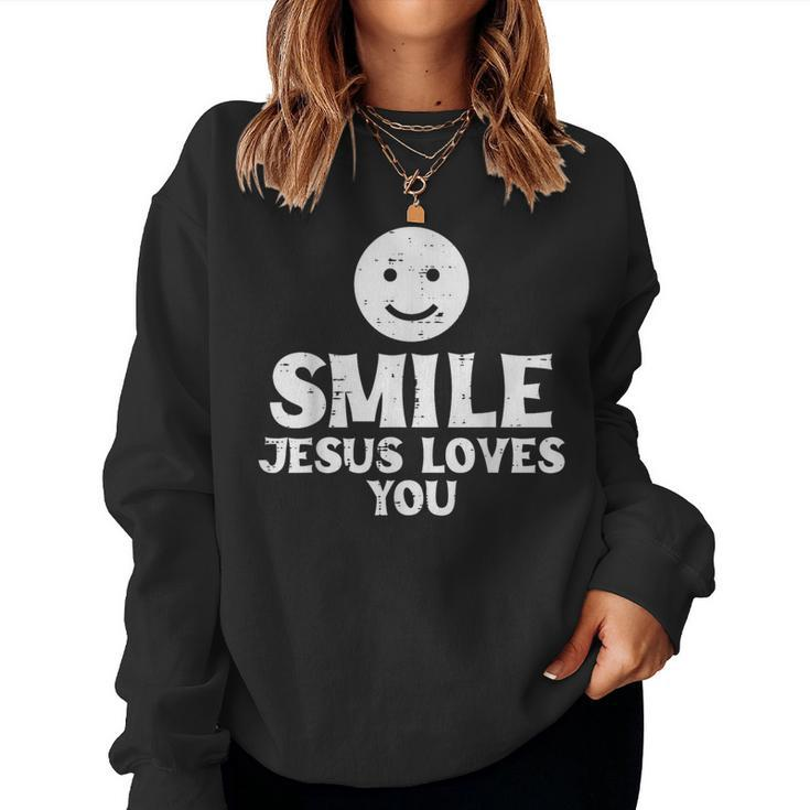 Jesus Loves Christ God Inspirational Christian Women Women Sweatshirt