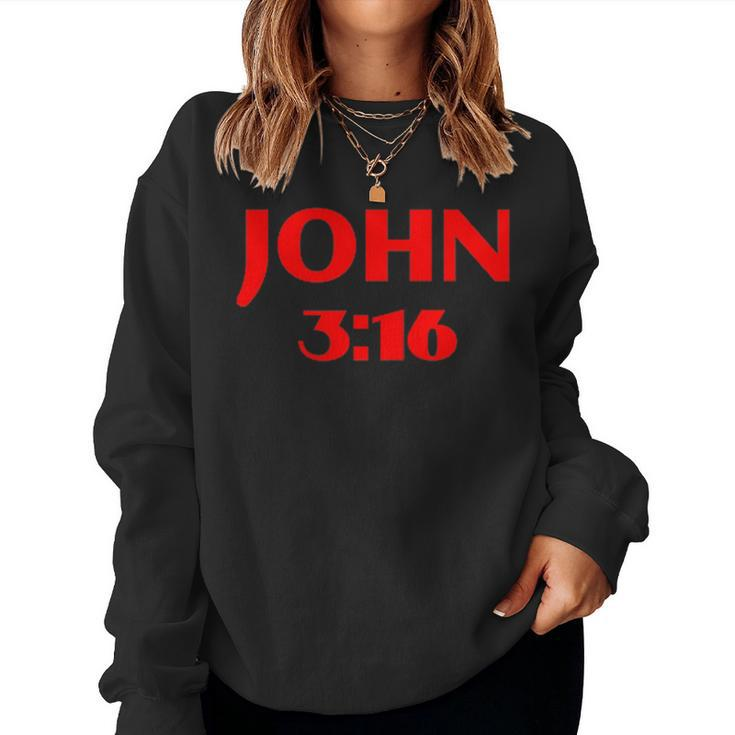 John 316 Jesus Christ Is Lord Revival Bible Christian Women Sweatshirt