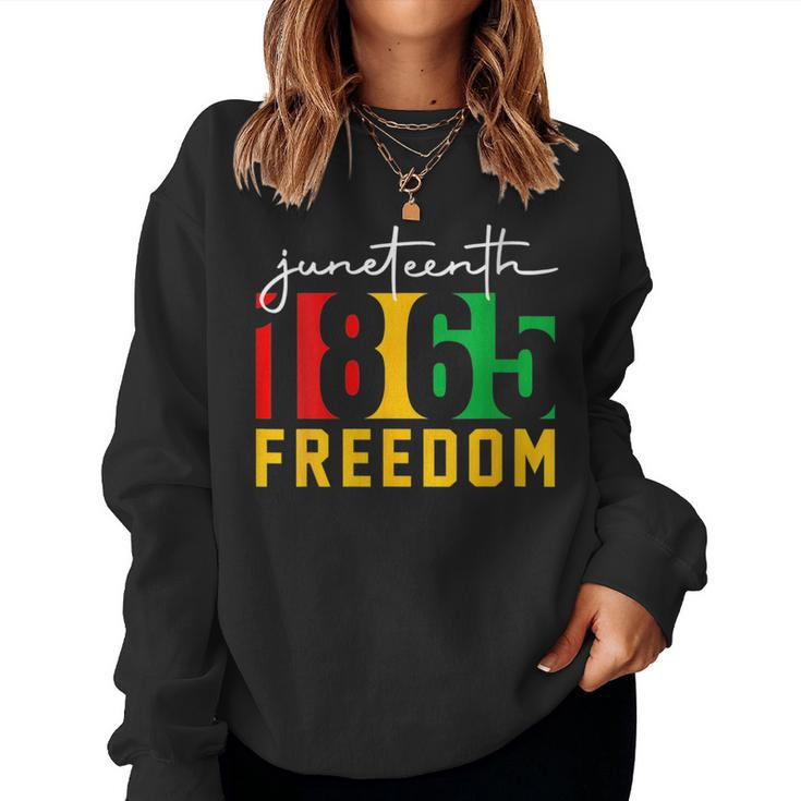Junenth 1865 Freedom Remembering My Ancestors  Women Crewneck Graphic Sweatshirt