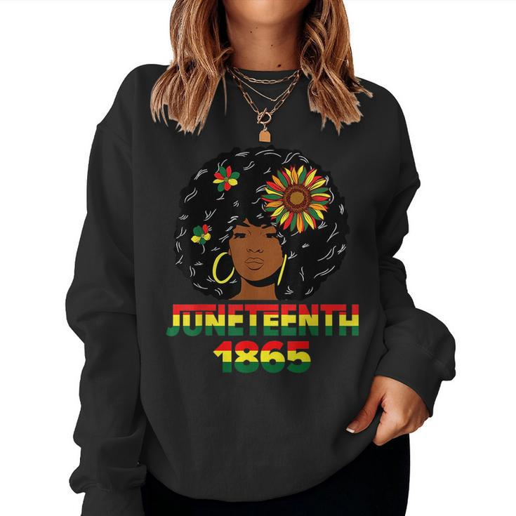 Junenth 1865 Women Junenth American African Women Women Crewneck Graphic Sweatshirt
