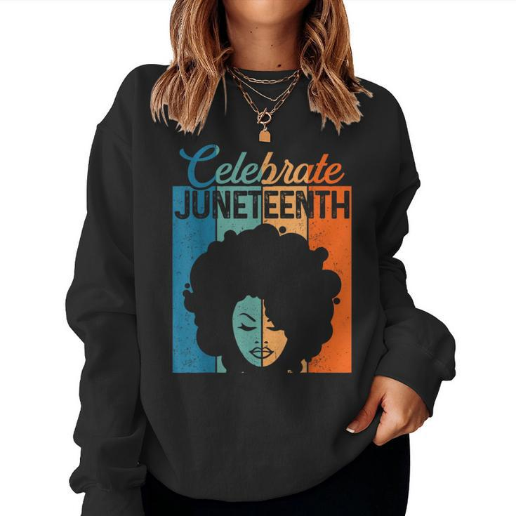 Junenth Afro Black Women 1865 Independence Day Women Sweatshirt