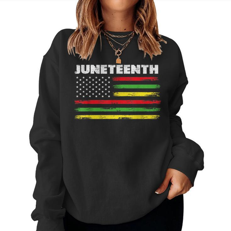 Junenth Women Junenth Flag African American Women Sweatshirt