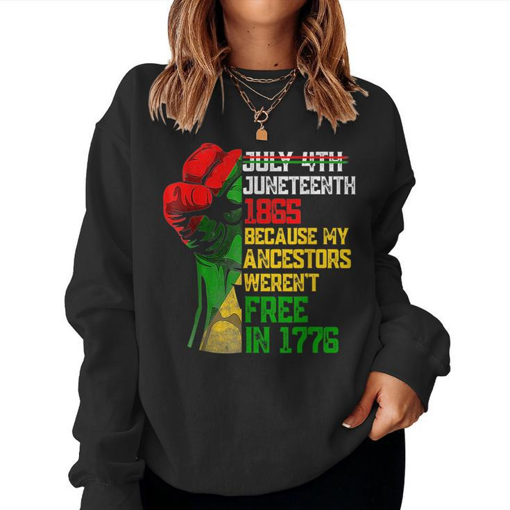 Junenth Is My Independence Day Afro Black Women Men  Women Crewneck Graphic Sweatshirt