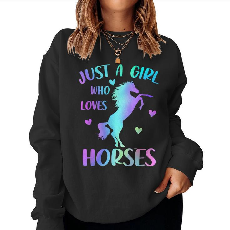 Just A Girl Who Loves Horses Women Sweatshirt