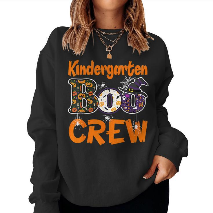 Kindergarten Boo Crew Teacher Student Halloween Costume 2023 Women Sweatshirt