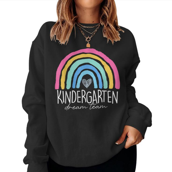 Kindergarten Dream Team Retro Back To School Teacher Student Women Sweatshirt