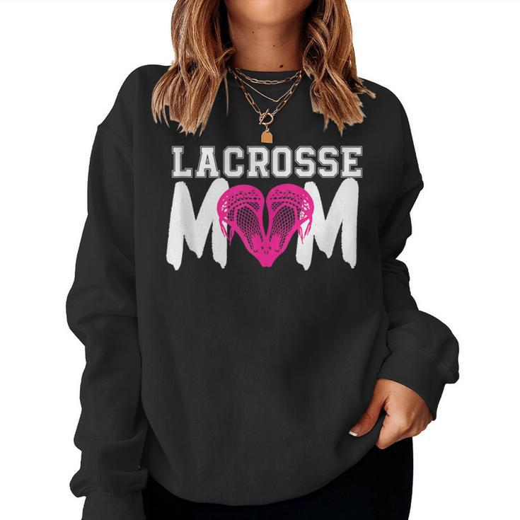 Lacrosse Mom Heart Lax For Moms Women Sweatshirt