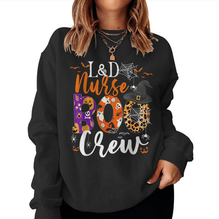 L&D Nurse Boo Crew Halloween Labor & Delivery Nurse Costume Women Sweatshirt