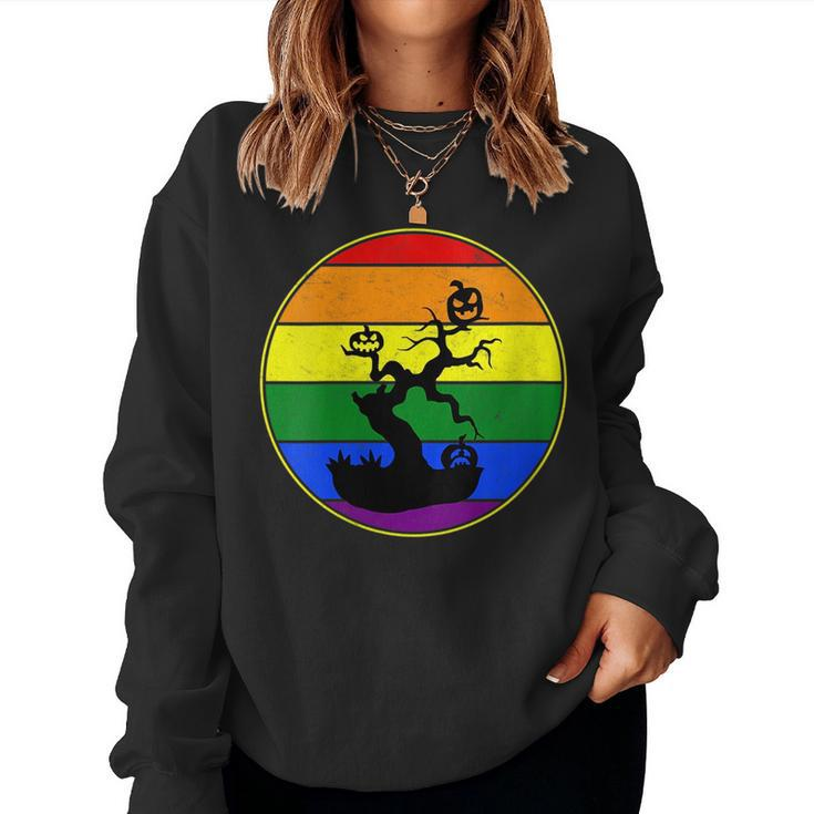 Lesbian Stuff Lgbtq Gay Goth Pride Scary Jackolantern Gothic Women Sweatshirt