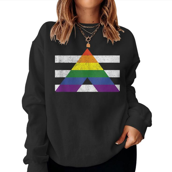 Lgbt Straight Gay Ally Pride Flag For Hetero Men Women Women Sweatshirt