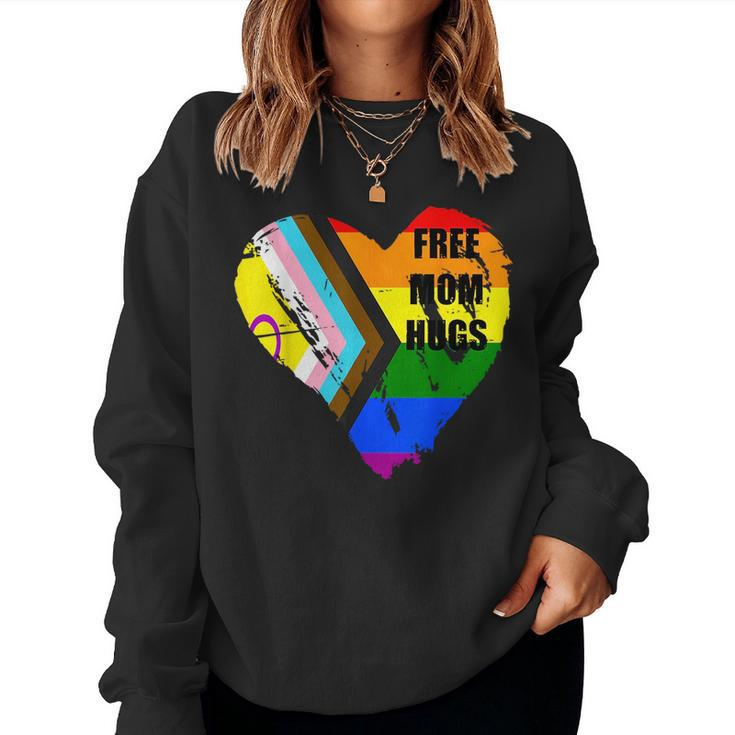 Lgbtqi Flag Free Mom Hugs Women Sweatshirt
