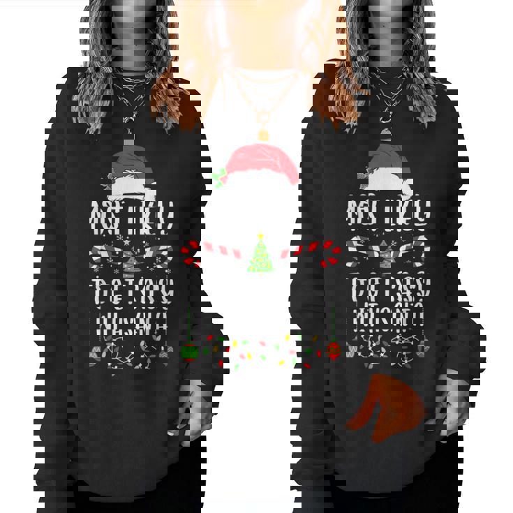 Most Likely To Get Sassy With Santa Christmas Matching Women Sweatshirt