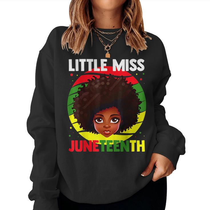 Little Miss Junenth Girls And Youths Celebrate Your Roots Women Sweatshirt