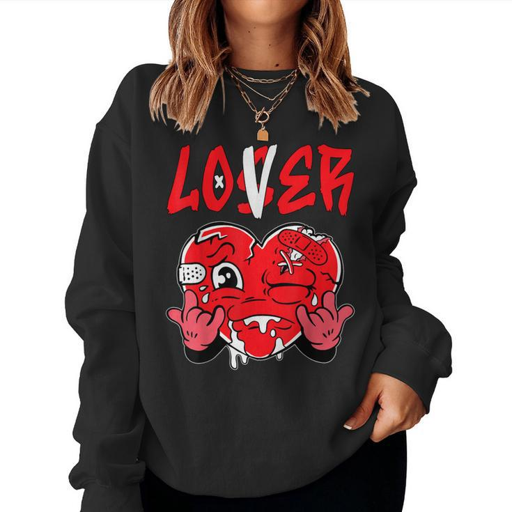 Loser Lover Drip Heart Red Matching Outfit Women Women Sweatshirt