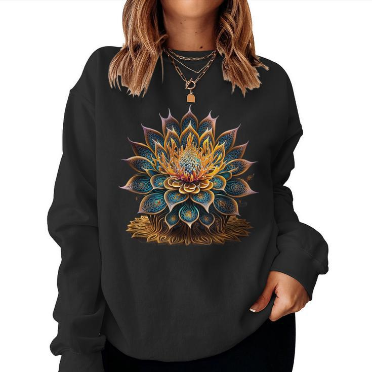 Lotus Flower Yoga Zen Bohemian Namaste Meditation Women Sweatshirt