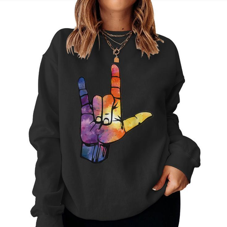 I Love You American Sign Language For Men Women Sweatshirt