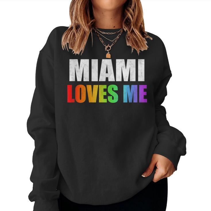 Maimi Gay Pride Lgbt Rainbow Love Florida Men Women T Women Sweatshirt