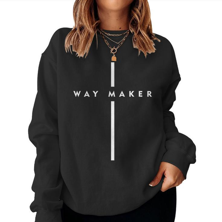 Way Maker Jesus Cross Christian Faith Women Women Sweatshirt