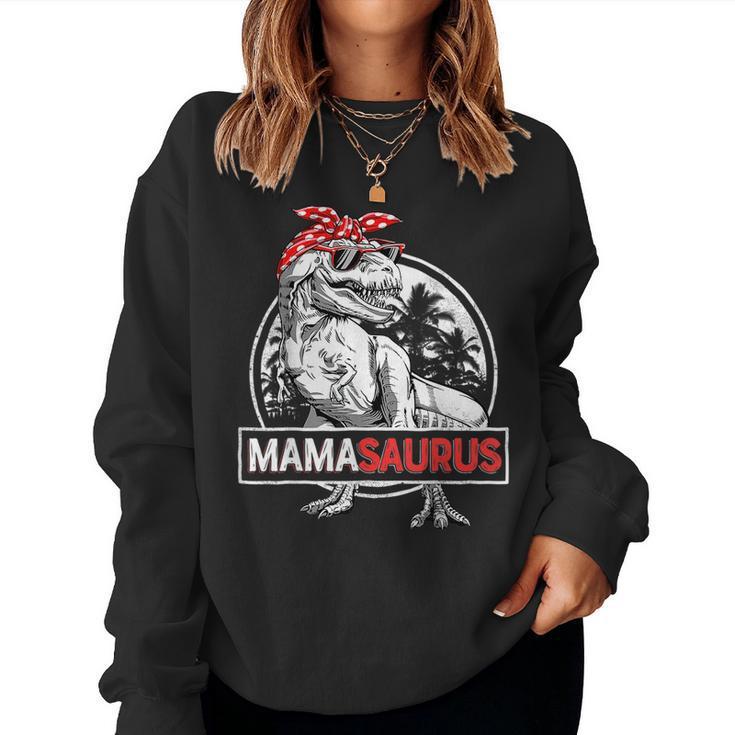 Mamasaurus T Rex Dinosaur Mama Saurus Family Matching For Mama Women Sweatshirt