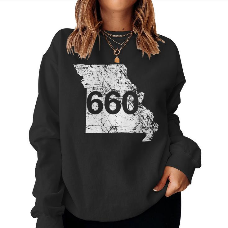 Maryville Kirksville Sedalia Area Code 660 Missouri Women Sweatshirt