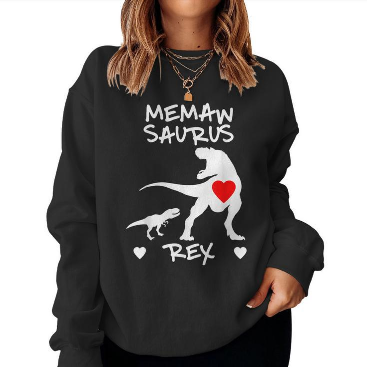 Memaw Saurus T Rex Dinosaur T Mother Day Women Sweatshirt